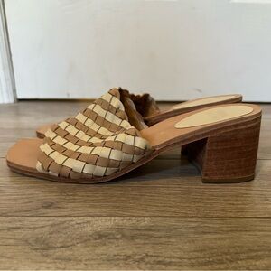 Huma Blanco Woven Leather Mule Sandals